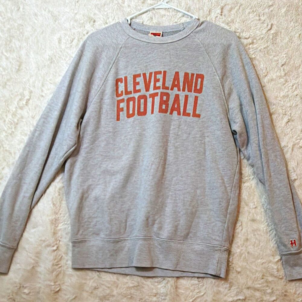HOMAGE Cleveland Football Crewneck Sweatshirt Gray Men’s Medium